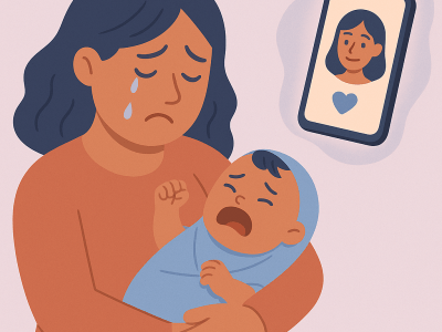 Postpartum Crying with Gentle Digital Support