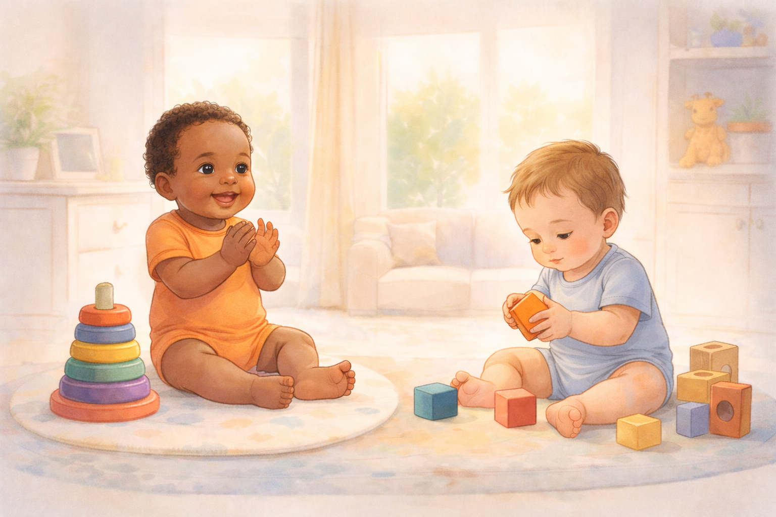Normal Range Baby Development Illustration